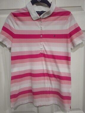 Tommy Hilfiger Pink Stripe Polo Shirt